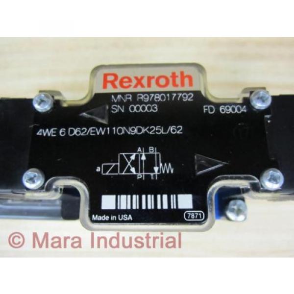 Rexroth Bosch R978017792 Valve 4WE 6 D62/EW110N9DK25L/62 - origin No Box #2 image