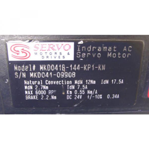 INDRAMAT REXROTH   AC SERVO MOTOR  MKD041B-144-KP1-KN    60 Day Warranty #4 image