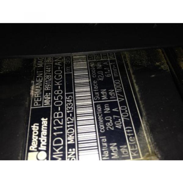 REXROTH INDRAMAT MKD112B-058-KG0-AN MOTOR amp; LEM-RB112C2XX COOLING FAN USED 2F #2 image