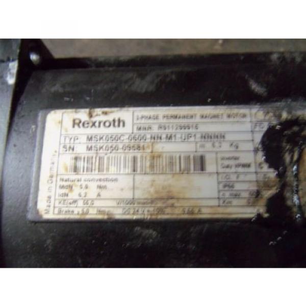 REXROTH MSK050C-0600-NN-M1-UP1-NNNN PERMANENT MAGENT MOTOR USED #5 image