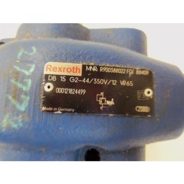 REXROTH DB 15 G2-44/350V/12 W65 VALVE RELIEVE PILOT OPERATED R900388022 USED #2 image