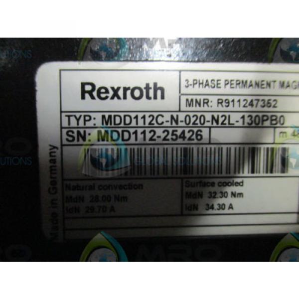REXROTH MDD112C-N-020-N2L-130PB0 3-PHASE PERMANENT MAGNET MOTOR Origin NO BOX #5 image