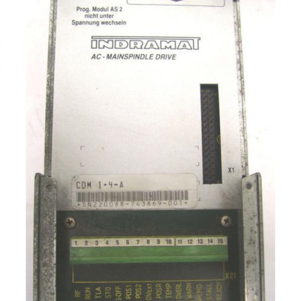 INDRAMAT REXROTH   AC MAIN SPINDLE DRIVE  CDM 14-A  CDM14A  60 Day Warranty #5 image