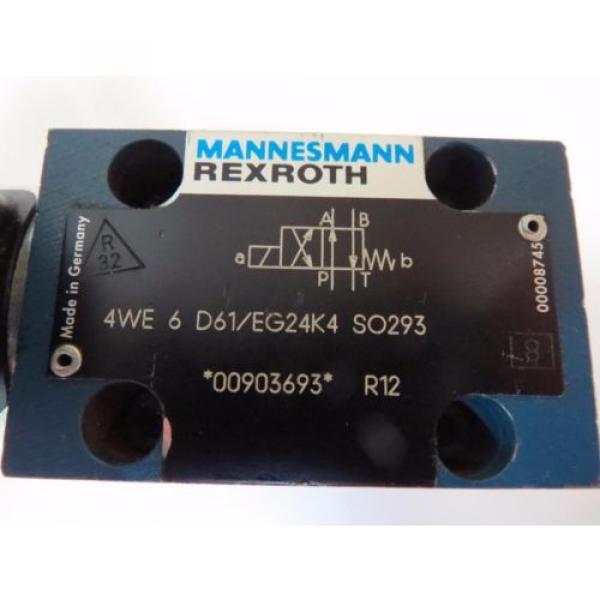Mannesmann India Russia Rexroth 4WE 6 D61/EG24K4 SO293 Hydraulic Directional Valve 350bar #4 image
