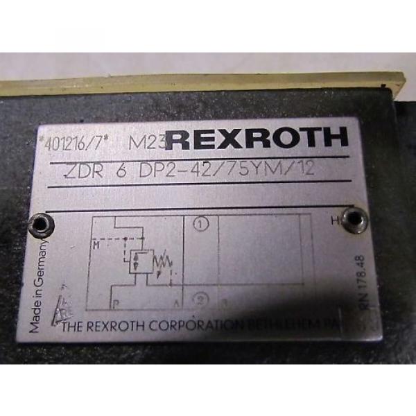 Rexroth Canada Italy ZDR 6 DD2-42/75YM/12 Valve NEW #4 image