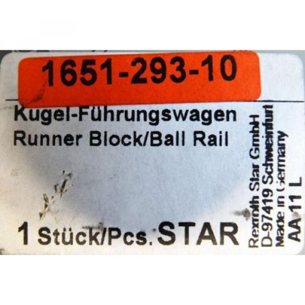 Rexroth Star 1651-293-10 Kugel-Führungswagen Runner Block/Ball Rail -unused/OVP- #3 image