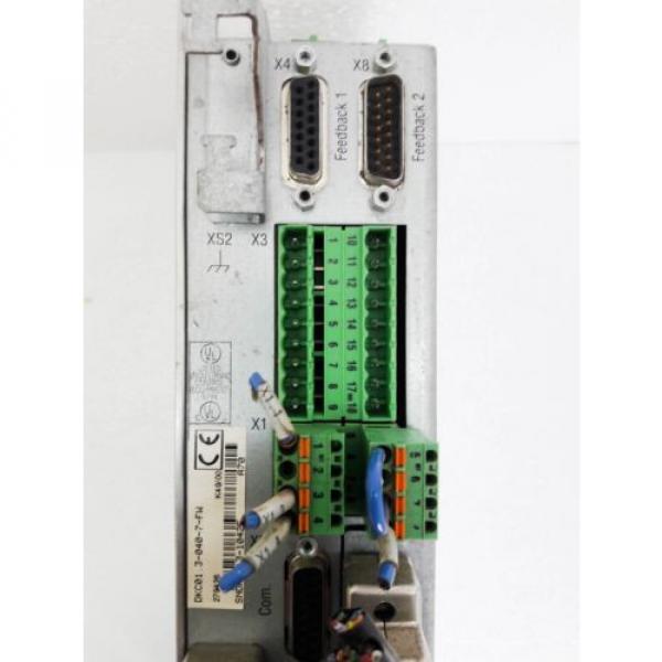 REXROTH INDRAMAT DKC013-040-7-FW WITH FIRMWARE MODULE FWA-ECODR3-SMT-02VRS-MS #4 image