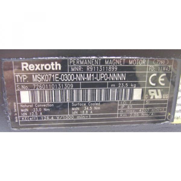 *NEW* Australia USA  REXROTH  PERM MAGNET MOTOR  MSK071E-0300-NN-M1-UP0-NNNN  60 Day Warranty! #5 image