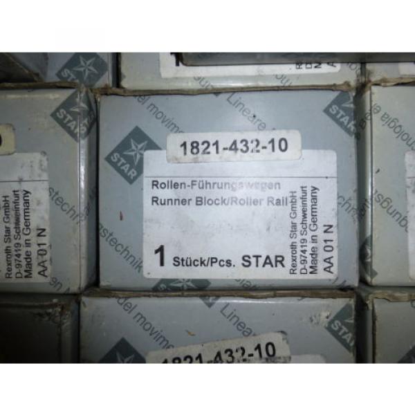 origin Rexroth Star 1821-432-10 Runner Block Roller Rail #1 image