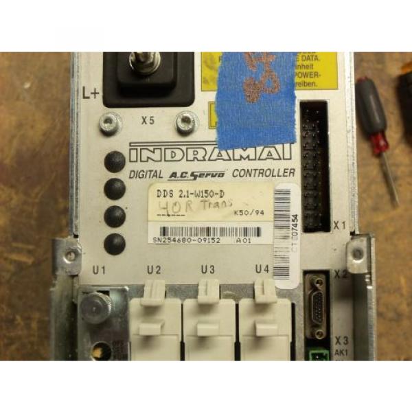 REXROTH INDRAMAT DDS21-W150-D POWER SUPPLY AC SERVO CONTROLLER DRIVE #8 #2 image