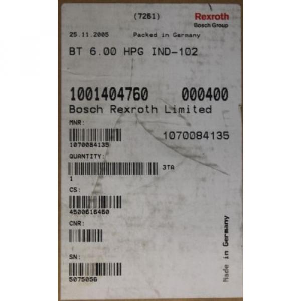 Bosch Dutch Germany OP 1070084744-103 REXROTH OPERATING AND DIAGNOSTIC TERMINAL BT 6 #2 image