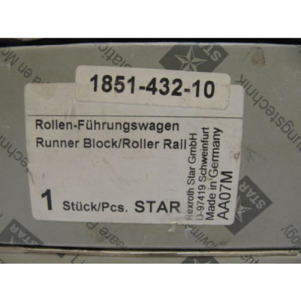 Origin Rexroth Star Runner Block / Roller Rail 1851-432-10 #2 image