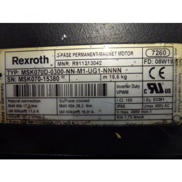 Rexroth Australia Germany MSK 070D-0300-NN-M1-UG1-NNNN + Sick Stegmann SKM36-HFA0-K02 #4 image