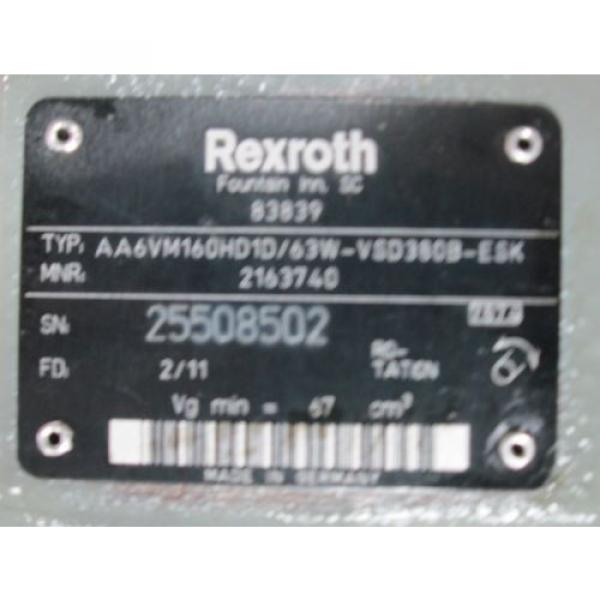 origin Rexroth Hydraulic pumps AA6VM160HD1D/63W-VSD330B-ESK #3 image