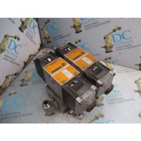 REXROTH 4WE10G21/AW110NZ4V 4 WAY SOLENOID VALVES WITH MANIFOLD ASSEMBLY #3 image