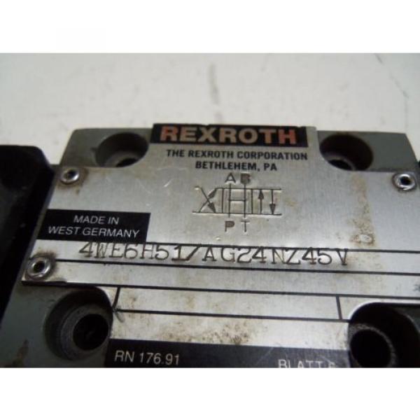 REXROTH 4WE6H51/AG24NZ45V VALVE USED #4 image