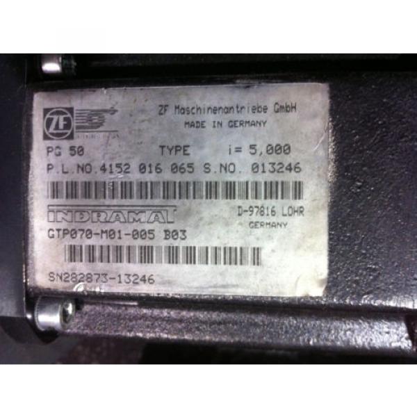 BOSCH REXROTH INDRAMAT ZF PG 50 GEARBOX MODEL GTP070-M01-005 B03 RATIO 5 #4 image