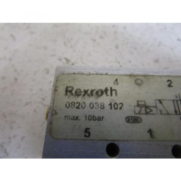 REXROTH VALVE 0820 038 102 AS PICTURED USED #2 image