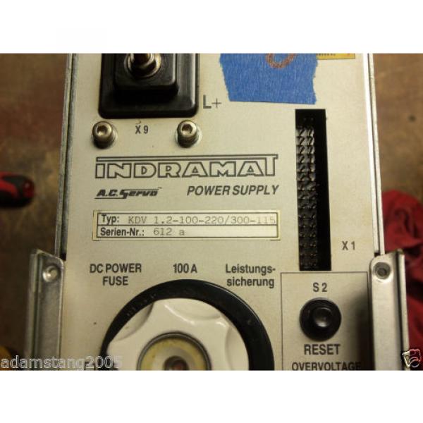 REXROTH INDRAMAT power supply ac servo kdv12-100-220/300-115 #2 image
