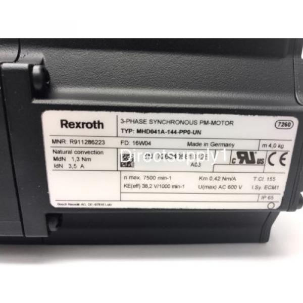 Rexroth Indramat MHD041A-144-PP0-UN Synchronous Permanent Magnet Servo Motor #6 image