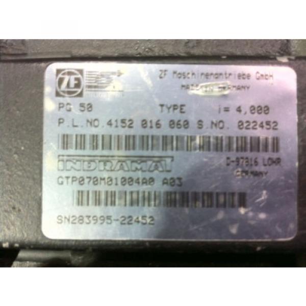BOSCH REXROTH INDRAMAT ZF PG 50 GEARBOX MODEL GTP070M01004 A03 RATIO 4 #2 image