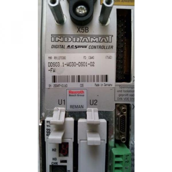 REXROTH INDRAMAT SINGLE AXIS DRIVE CONTROLLER  DDS031-W030-DS01-02FW #2 image