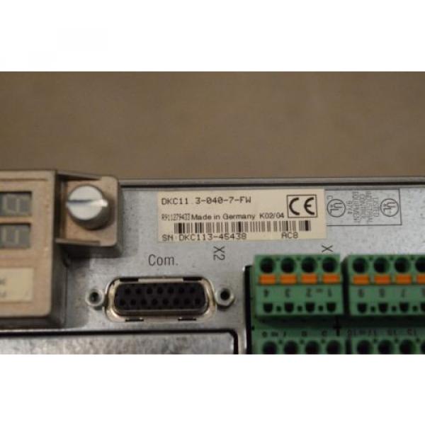 REXROTH INDRAMAT DKC113-040-7-FW WITH FIRMWARE MODULE FWA-ECODR3-SMT-02VRS-MS #1 image