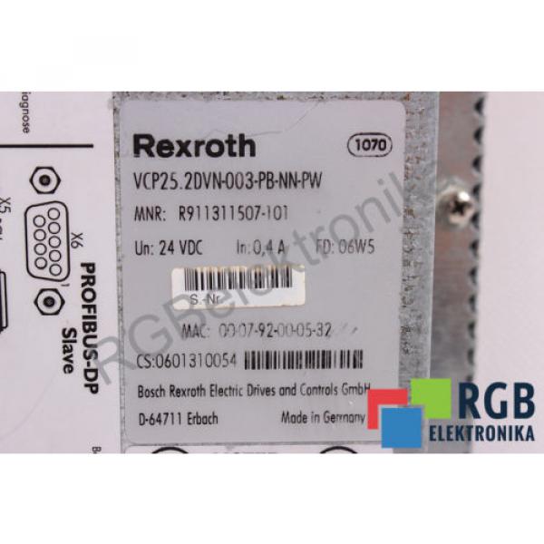 VCP25.2DVN-003-PB-NN-PW Italy Japan R911311507-101 24VDC INDRA CONTROL VCP25 REXROTH ID14369 #4 image