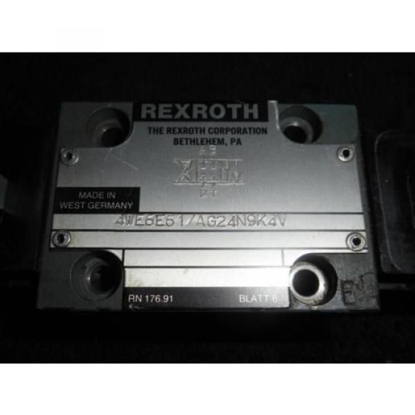 Rexroth Valve 4WE6E51/AG24N9K4V TESTED amp; WARRANTIED #2 image