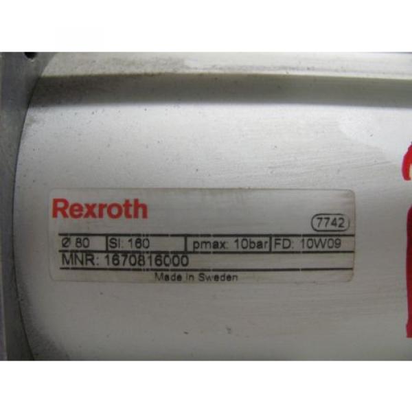 REXROTH Italy Singapore 1670816000 PNEUMATIC CYLINDER 80MM BORE 160MM STROKE NNB!!! #2 image