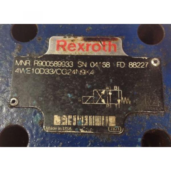 REXROTH Singapore Canada HYDRAULIC DIRECTIONAL VALVE R900589933 / 4WE10D33/CG24N9K4 99108 #2 image