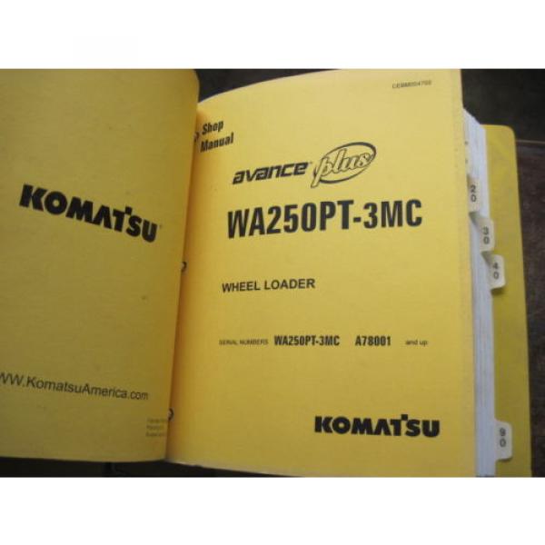 Pair of OEM Komatsu WA250PT-3MC PARTS and SHOP REPAIR SERVICE Manual Books #3 image