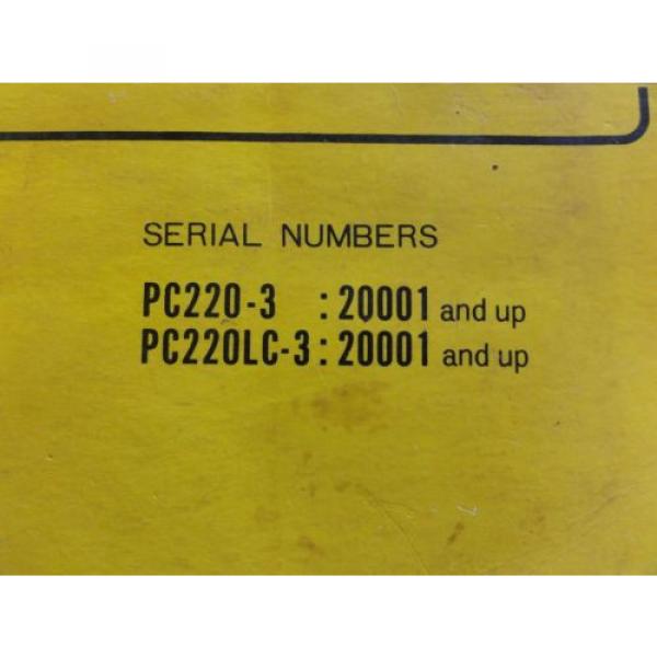 Komatsu PC220-3, PC220LC-3 Hydraulic Excavator Parts Book  PEPB02060300 #4 image
