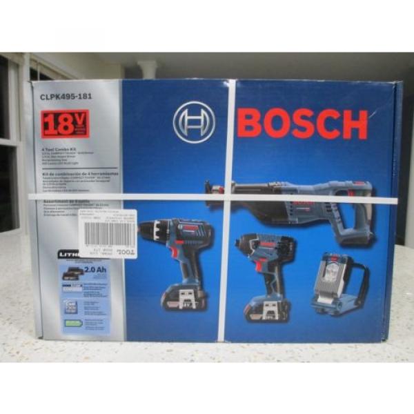 Bosch CLPK495-181 **** 4-Tool 18-Volt Lithium Ion Cordless Combo Kit #1 image