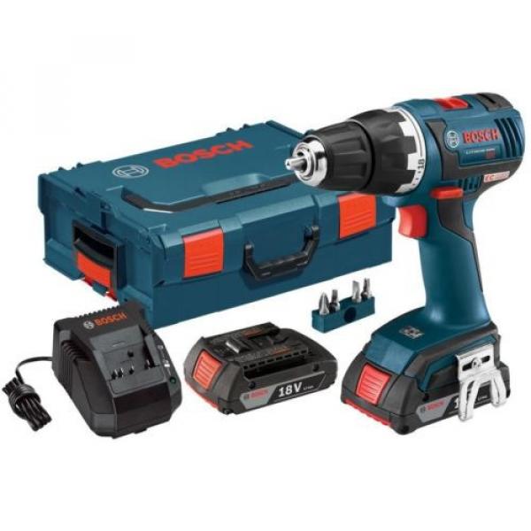 Cordless 18 Volt Lithium EC Brushless Compact Tough 1/2 In. Drill Driver Kit New #1 image