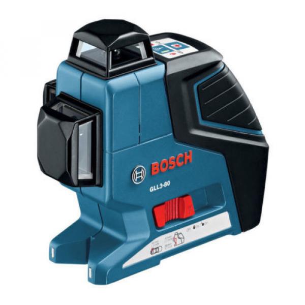 Bosch GLL3-80P Leveling Alignment Line Laser + BM1 Holder + LR2 Receiver Combo #2 image