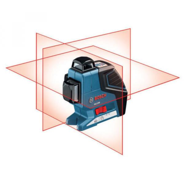 Bosch GLL3-80P Leveling Alignment Line Laser + BM1 Holder + LR2 Receiver Combo #3 image