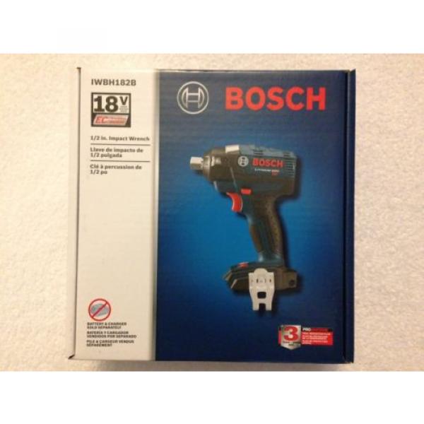 New Bosch 18V IWBH182B 1/2&#034; EC Brushless 3 Speed Impact Wrench W Pin Detent NIB #1 image