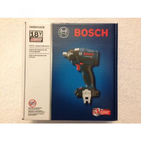 New Bosch 18V IWBH182B 1/2&#034; EC Brushless 3 Speed Impact Wrench W Pin Detent NIB #2 image