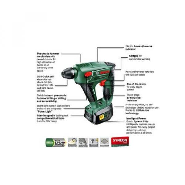 Bosch Uneo Maxx Cordless Rotary Hammer Drill with 18 V Lithium-Ion Battery #7 image