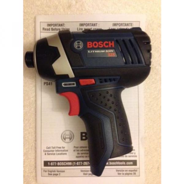 New Bosch 12V 12 Volt Lithium Ion PS41B 1/4&#034; Hex Cordless Impact Driver PS41 #1 image