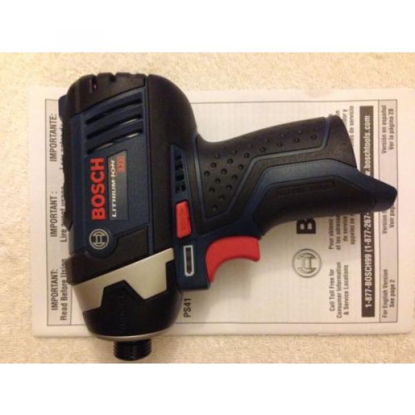 New Bosch 12V 12 Volt Lithium Ion PS41B 1/4&#034; Hex Cordless Impact Driver PS41 #2 image
