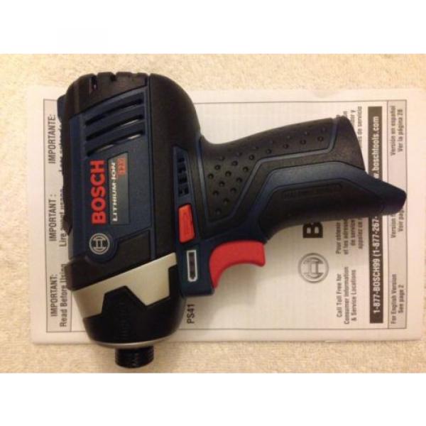 New Bosch 12V 12 Volt Lithium Ion PS41B 1/4&#034; Hex Cordless Impact Driver PS41 #4 image
