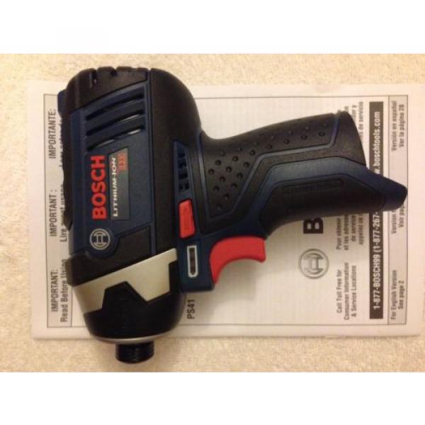 New Bosch 12V 12 Volt Lithium Ion PS41B 1/4&#034; Hex Cordless Impact Driver PS41 #5 image