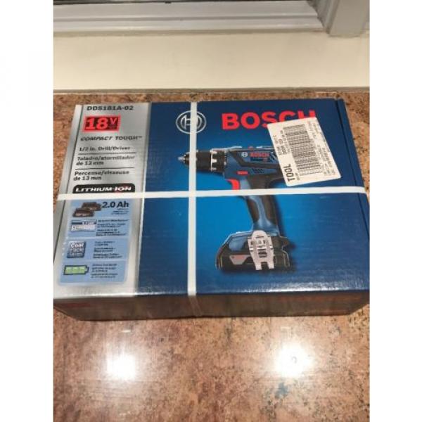 Bosch 18V Cordless Lithium-Ion Tough Drill Driver DDS181A-02 New #1 image