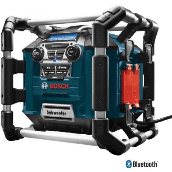 Bosch Water Resistant Cordless Bluetooth Jobsite Radio Power Box Blue Aluminum #3 image