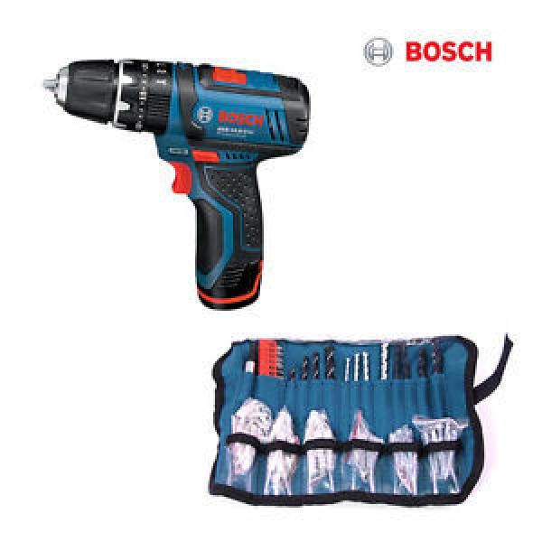 BOSCH GSB 10.8-2-LI Rechargeable Power Drill Driver + Drill Bits set - EMS Free #1 image
