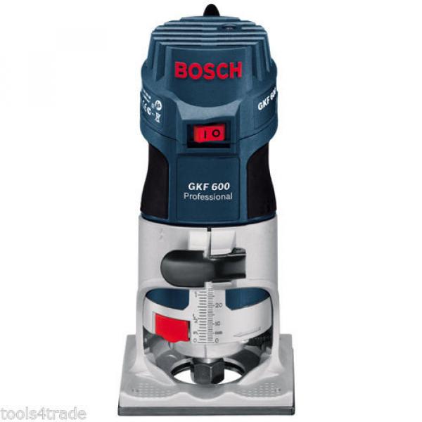 Bosch GKF600 Palm Router Kit And Extra Base 240v+ Excel 12 Piece Cutter Set #2 image