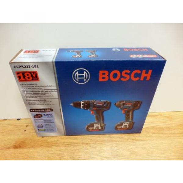 Bosch CLPK237-181 18V Combo Kit Tough Hammer Drill / Hex Impact Driver Brand New #1 image