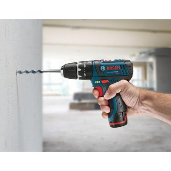 Bosch 12 Volt Lithium-Ion Cordless Electric Variable Speed Hammer Drill/Driver #10 image